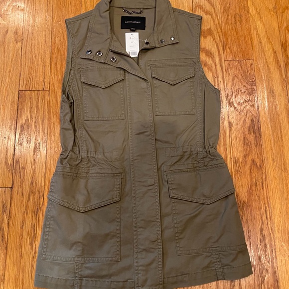 Banana Republic Olive Green Military-Style Jacket - Picture 2 of 3
